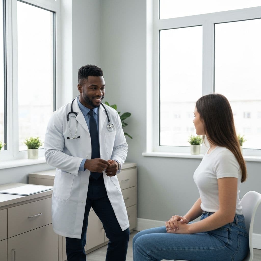 Doctor consulting with patient